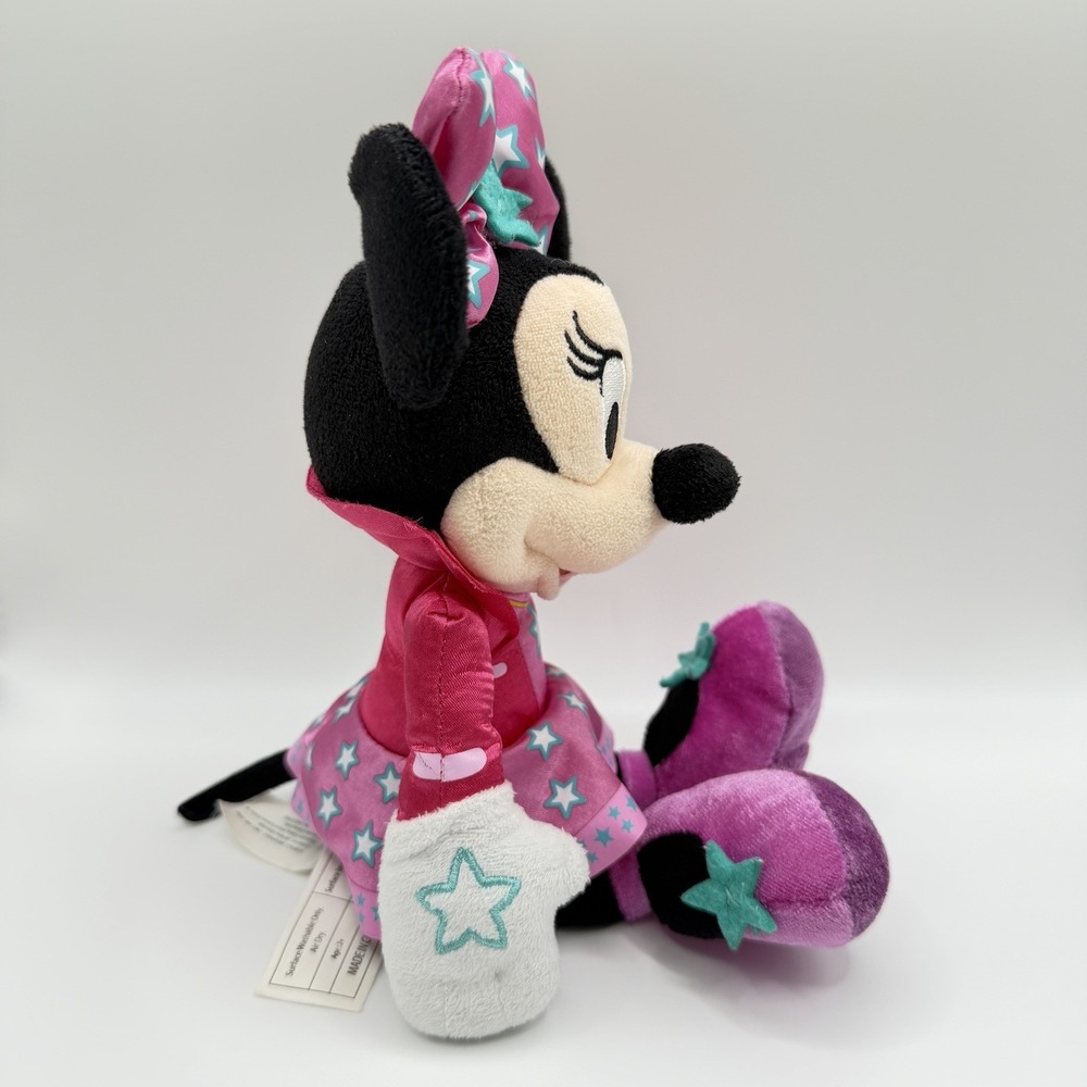 Disney Junior Minnie Mouse Pop Star Plush 10"‎ Just Play Pink Dress Purple Shoes - Picture 4 of 12